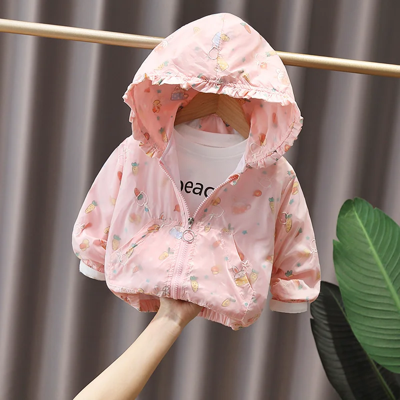 

Girl's Jacket Children's Fall New Windbreaker Yanqi Little Girl Baby Jacket Blouse Spring Baseball Suit Hooded Coat Clothing