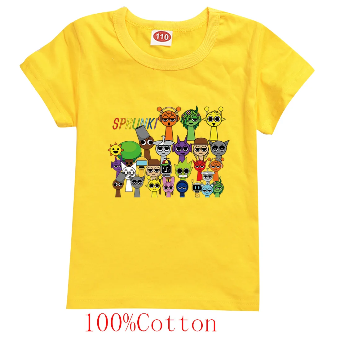 Детская футболка с коротким рукавом Spunki Horror Game Incredibox Топы Одежда героями