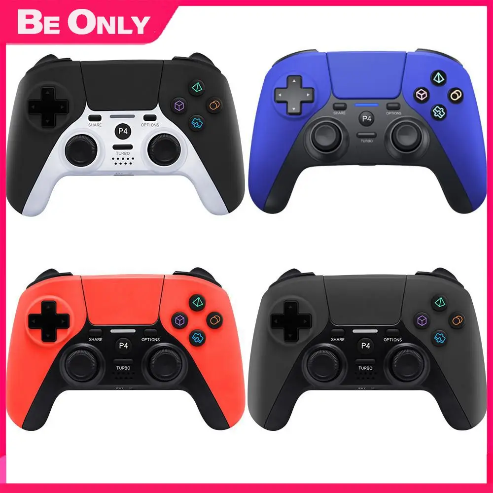 

Six-axis Wireless Gaming Controller Touchpad Dual-vibration Joystick With Light Bar P4 Gamepad Android Window Pc For Ios