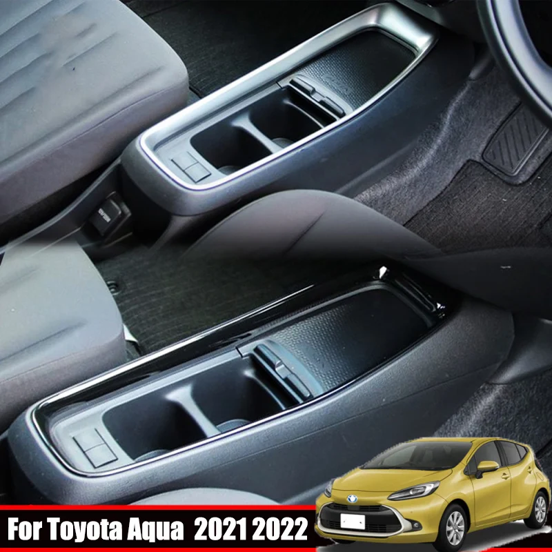 

Подлокотник для Toyota Aqua 2021 2022 ABS, передний центральный подлокотник, подстаканник для чашки с водой, аксессуары для украшения интерьера
