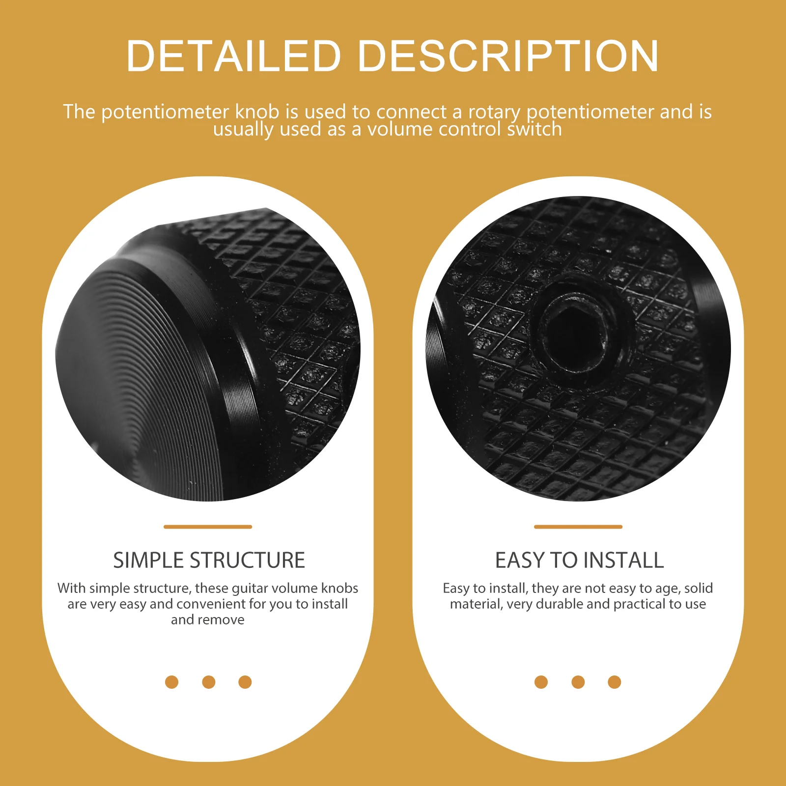 4 шт. ручка громкости полезные басовые ручки металлическое управление гитарой