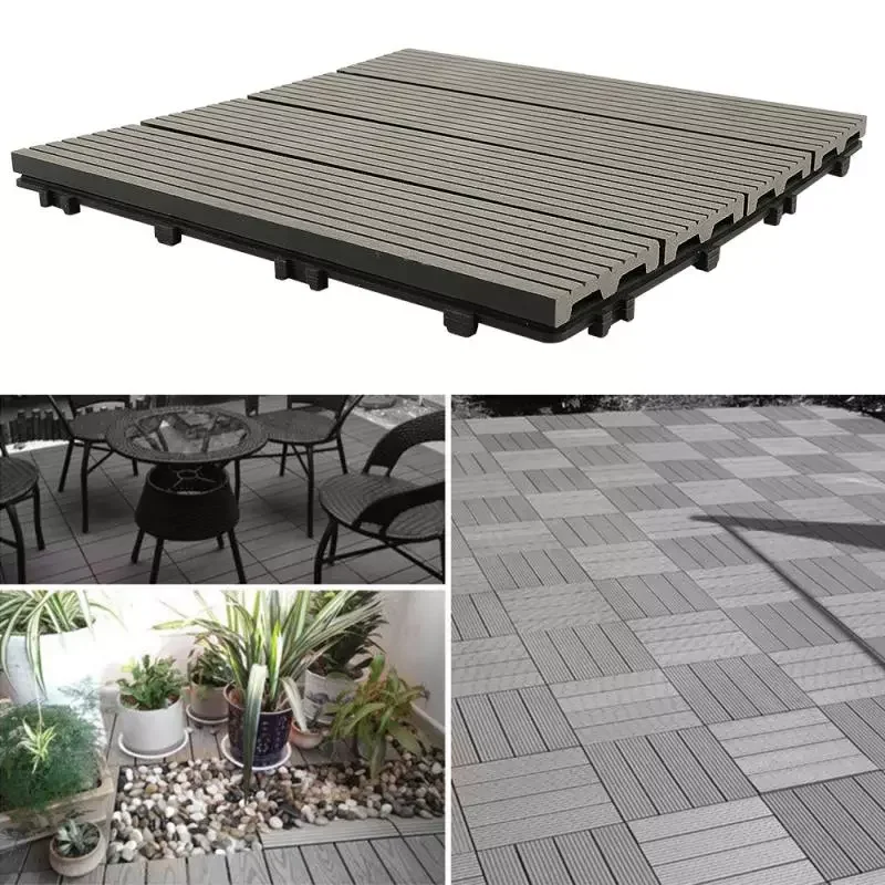 

11pcs Composite Garden Floor Board Wood Floor Texture Wooden Tiles Terrace Tile Floor Tile Terrace Covering Balcony Floor HWC