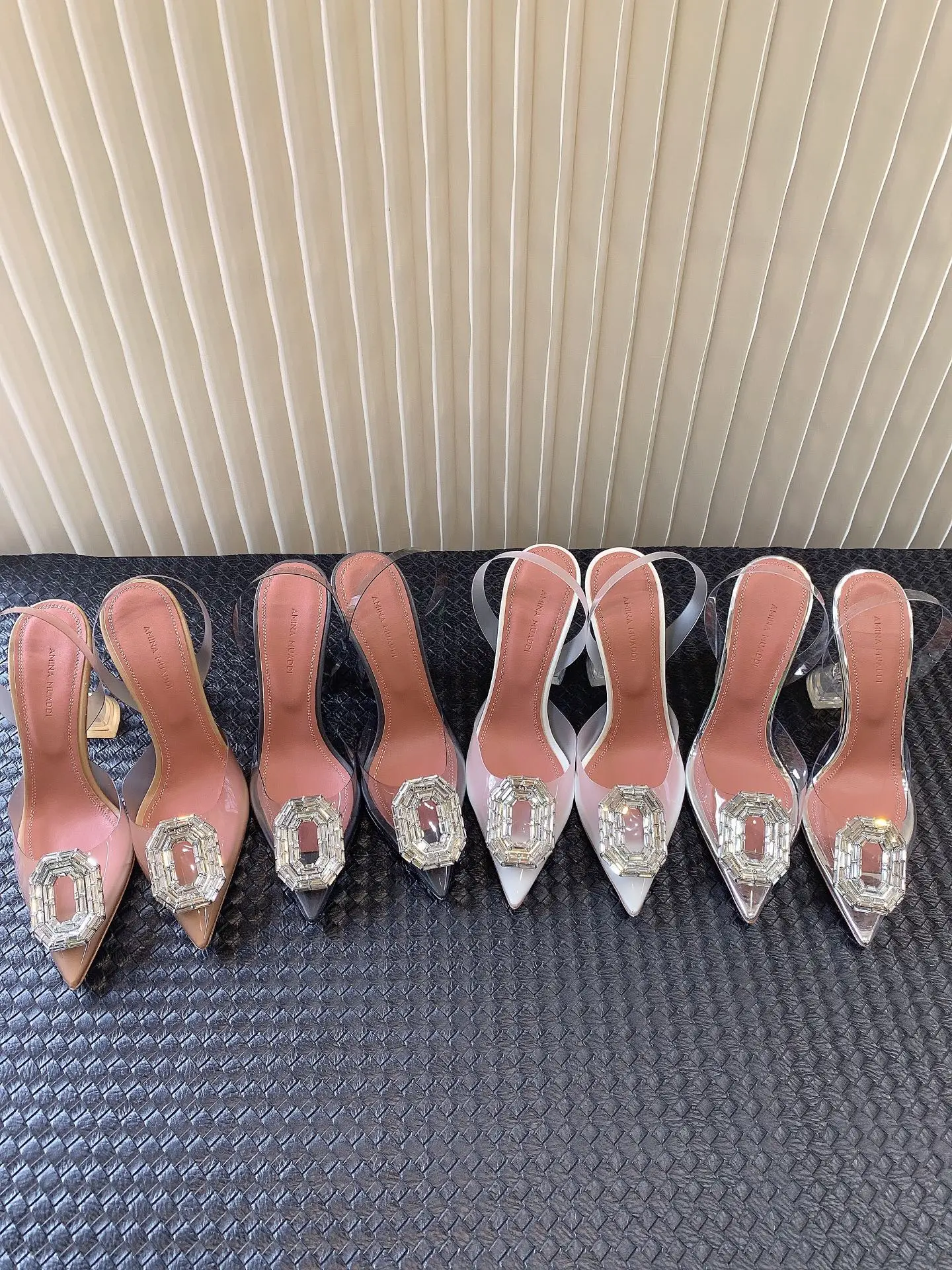 

Женские прозрачные туфли-лодочки на шпильке, с острым носком