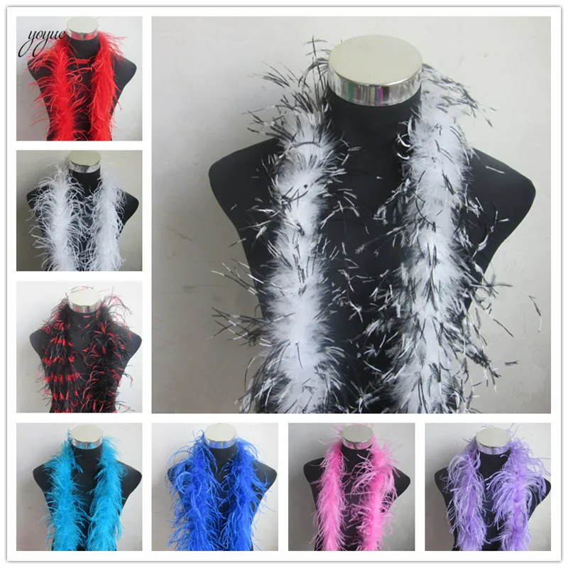 10Meters/Lot fluffy ostrich feather boa skirt Costumes/Trim for Party/Costume/Shawl/Craft ostrich feather in wedding decorations