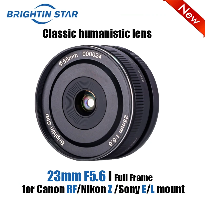 

Широкоугольный объектив Brightin Star 23 мм F5.6 для камеры Canon RF Leica L Sigma Nikon Z Sony E Mount