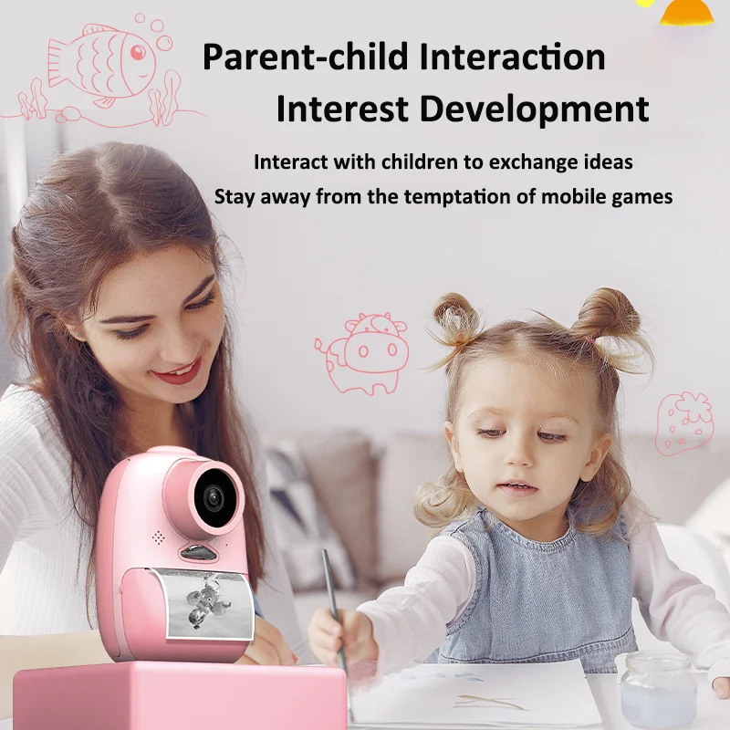 New Kids Instant Print Camera 1080P 2600W Pixels Thermal Printing Camera Digital Photo Camera Video Girl Boy Toy Child Gift Sale enlarge