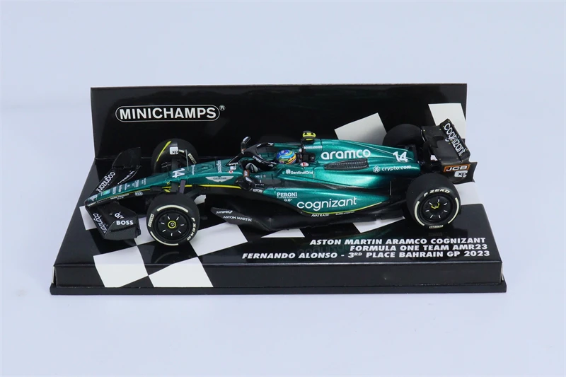 

MINICHAMPS 1:43 F1 ASTON MARTIN ARAMCO COGNIZANT AMR23 FERNANDO ALONSO 2023 NO.14 Resin Car Model Collection Miniature