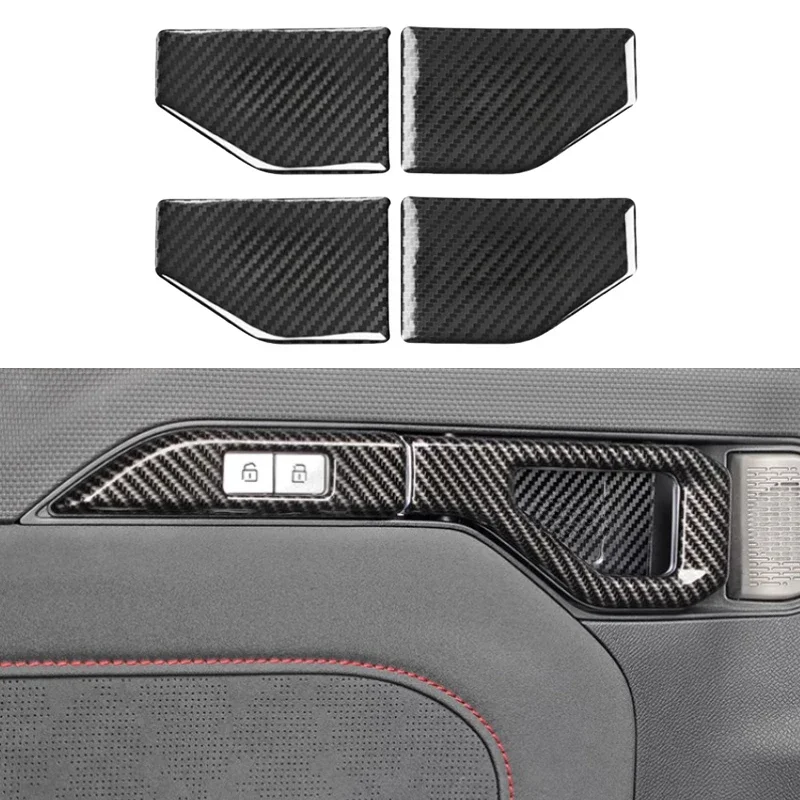 Автомобильная наклейка на внутренняя дверная чаша из углеродного волокна