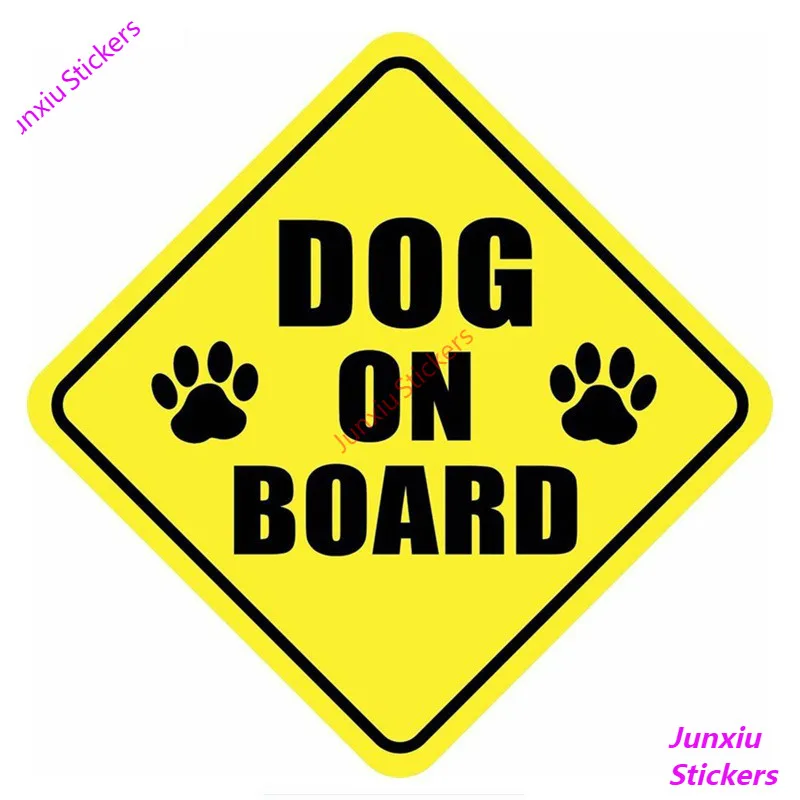 

Warning Dog on Board Car Sticker Vinyl Sunscreen Car Window Car Styling Accessories Decorative Waterproof PVC 15cm*15cm