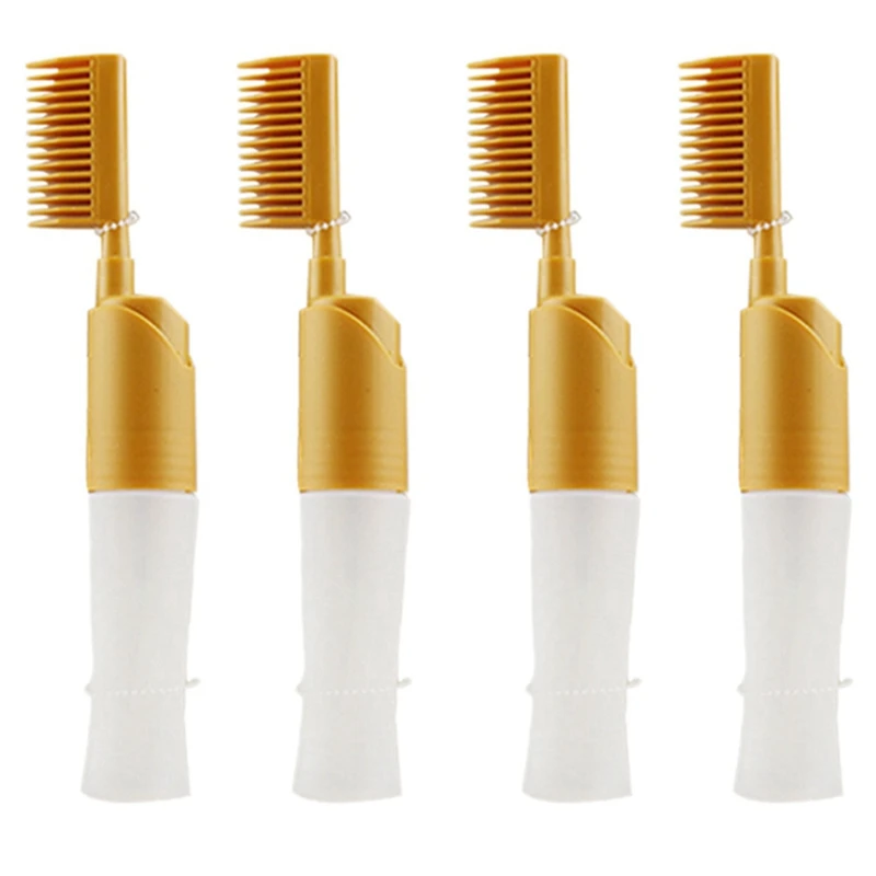 

4X Hair Dyeing Comb Hair Dyeing Brush With Bottle DIY Combing Salon Dyeing Baking Oil Brush Hair Dye Tool