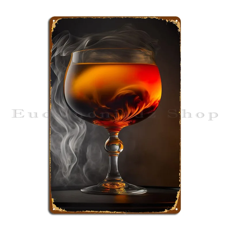 

Стакан бренди, металлический налет, Настенный декор, Настенный декор на заказ, железная гостиная, жестяной плакат