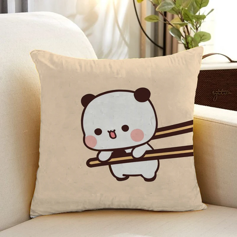 

Decorative Pillows for Bed Peach Cute Cat Cushion Covers 45*45 Short Plush Pillow Cover Car Sofa Pillowcase 45x45 Cushions Throw
