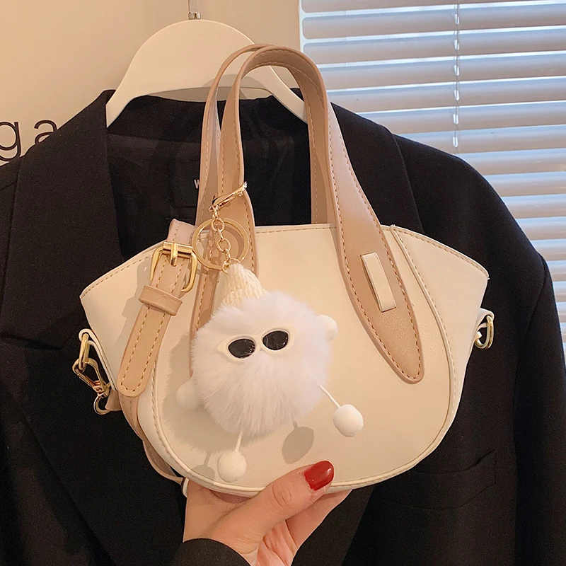 

Solid Color Crossbody Bags for Women's Autumn 2023 New Fashion Casual Women's Handbags Zipper Portable Bucket Bag Women
