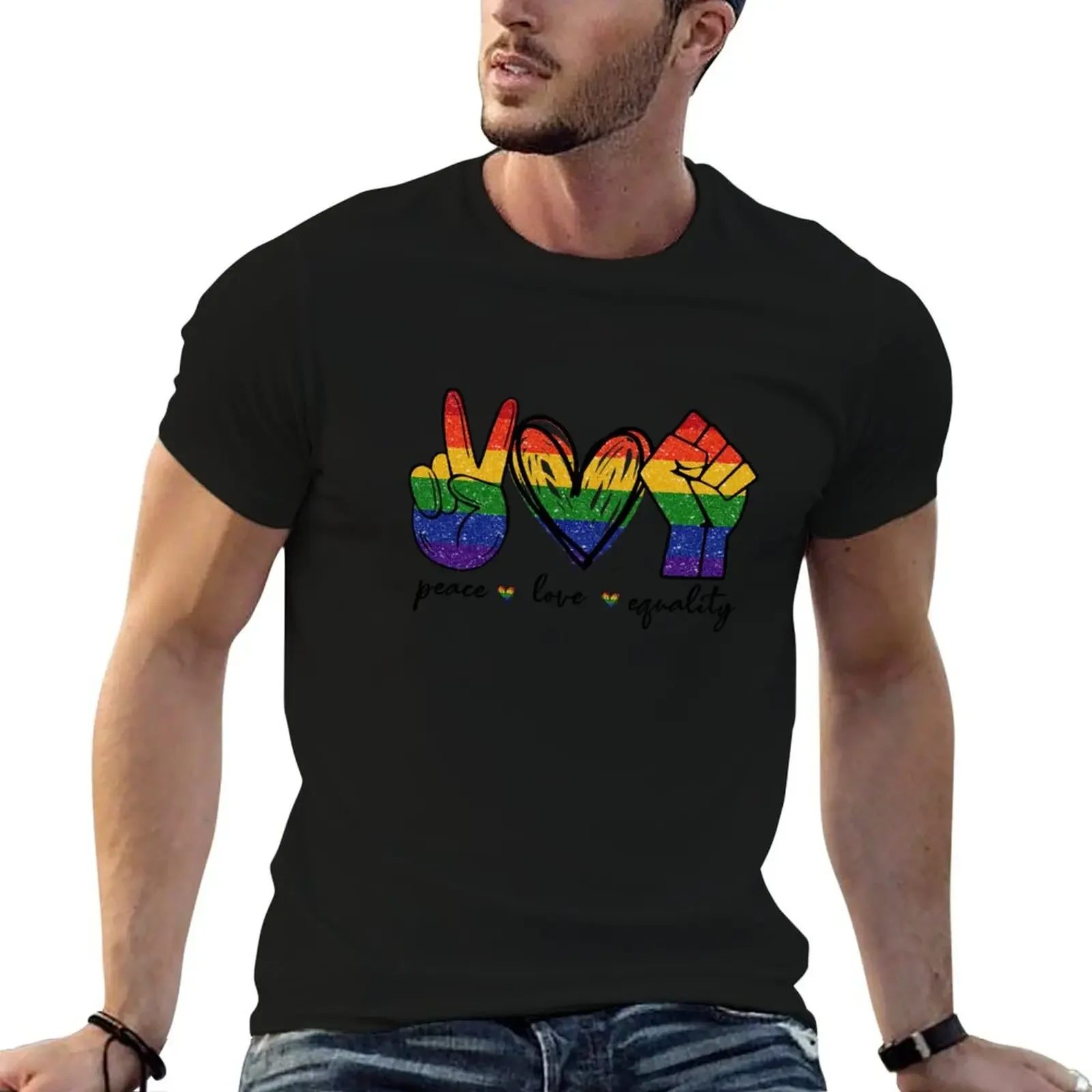 Футболка Peace Love Equality Trans Gay LGBTQ Pride Month для мальчиков простые быстросохнущие
