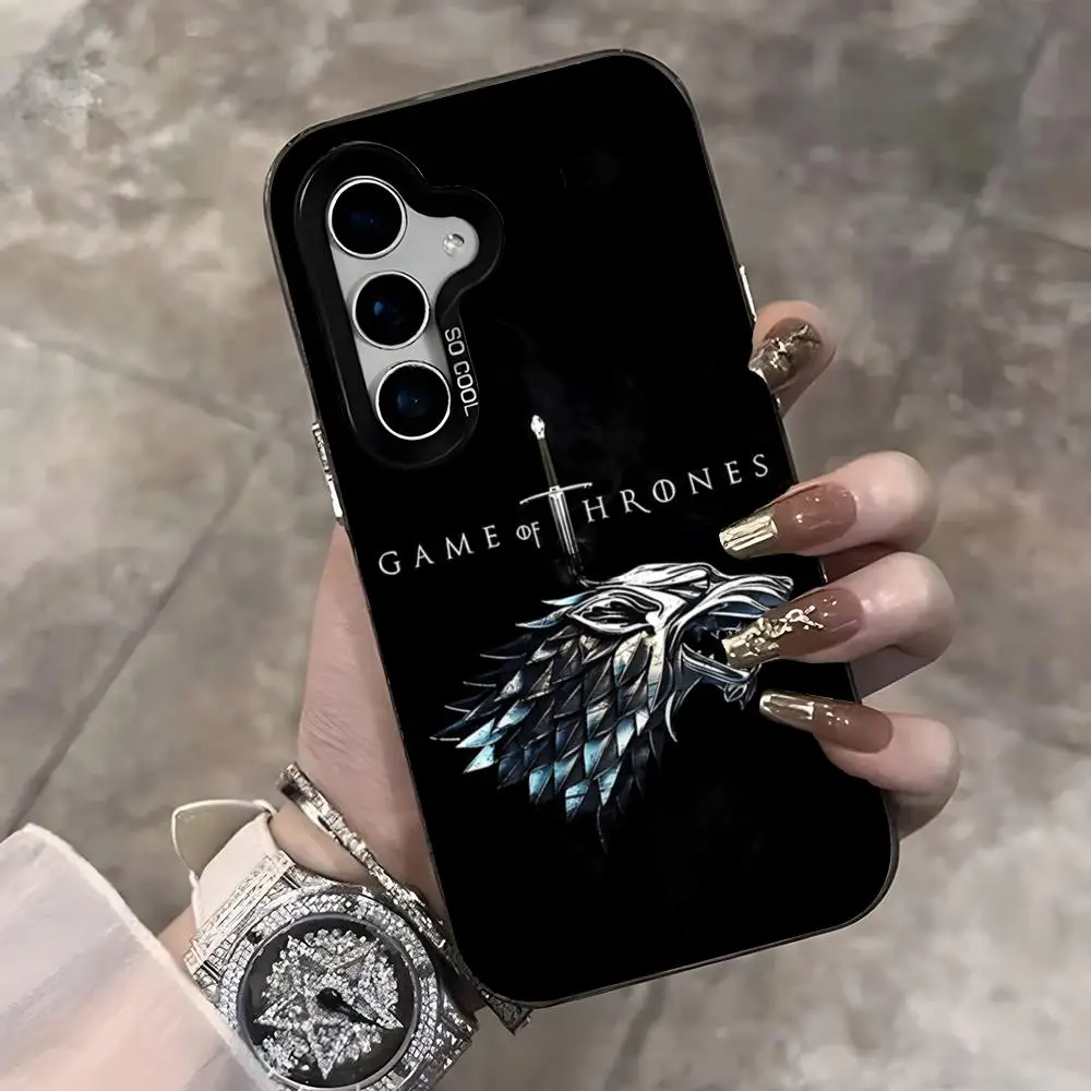 Набор чехлов для телефона G-Game Of T-Thrones для Samsung S25 Ultra S23 S22 S21 S20 Ultra Plus S24 Fe A54 A55, цвет серебристый чехол (art.: 3920d3bb385c5) - 3920d3bb385c5