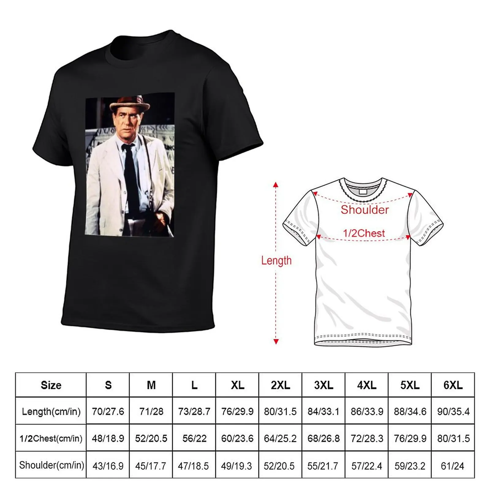 Футболка Kolchak Night Stalker Мужская винтажная тенниска от пота в стиле аниме