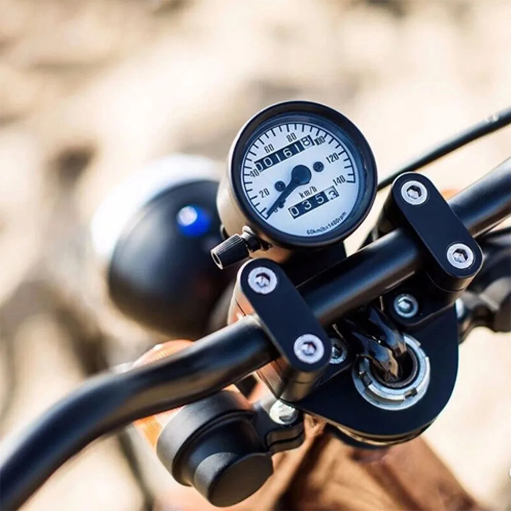 

Универсальный мотоциклетный датчик со светодиодный Ной подсветкой, одометр 140 км/ч, спидометр, ретро-инструмент