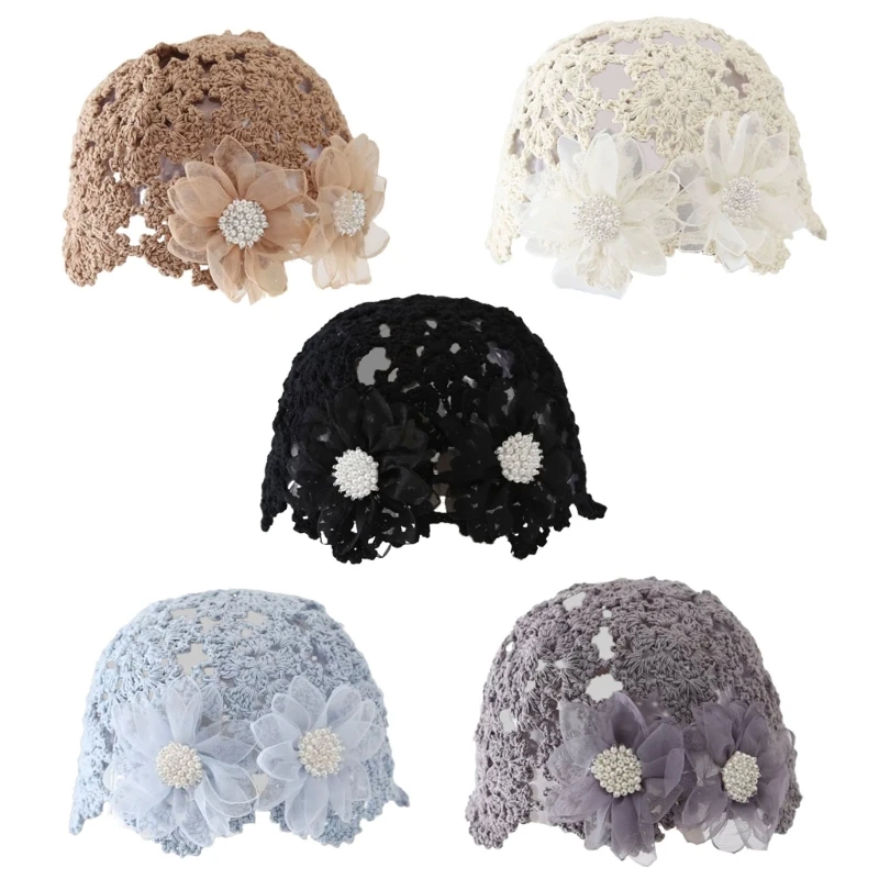 S1Y1 Вязаная крючком шляпа в стиле вестерн тканая винтажная шапка с полым