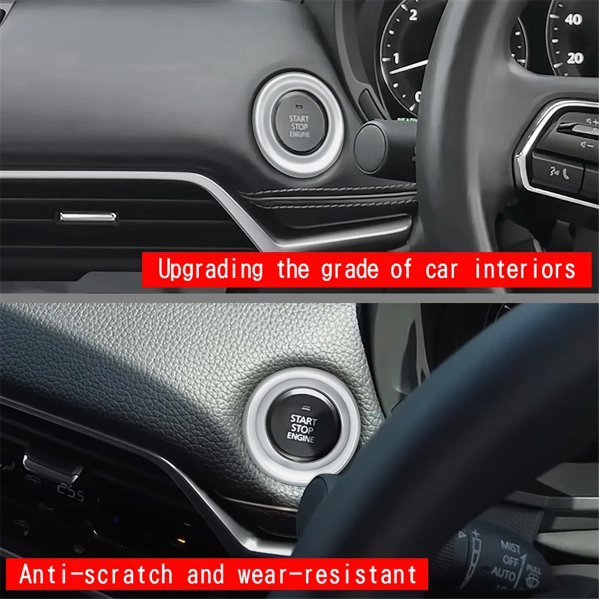 Для Mazda CX-60 2022 2023 автомобильный стартер Стоп двигателя фотокольцо наклейка