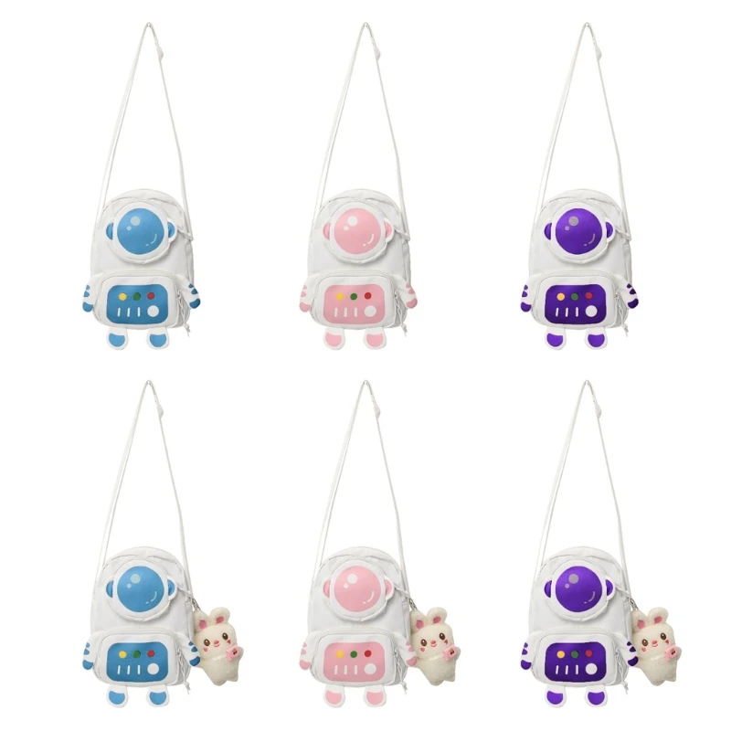 

Cartoon Nylon Shoulder Crossbody Bag for Women Small Casual Student Phone Bag