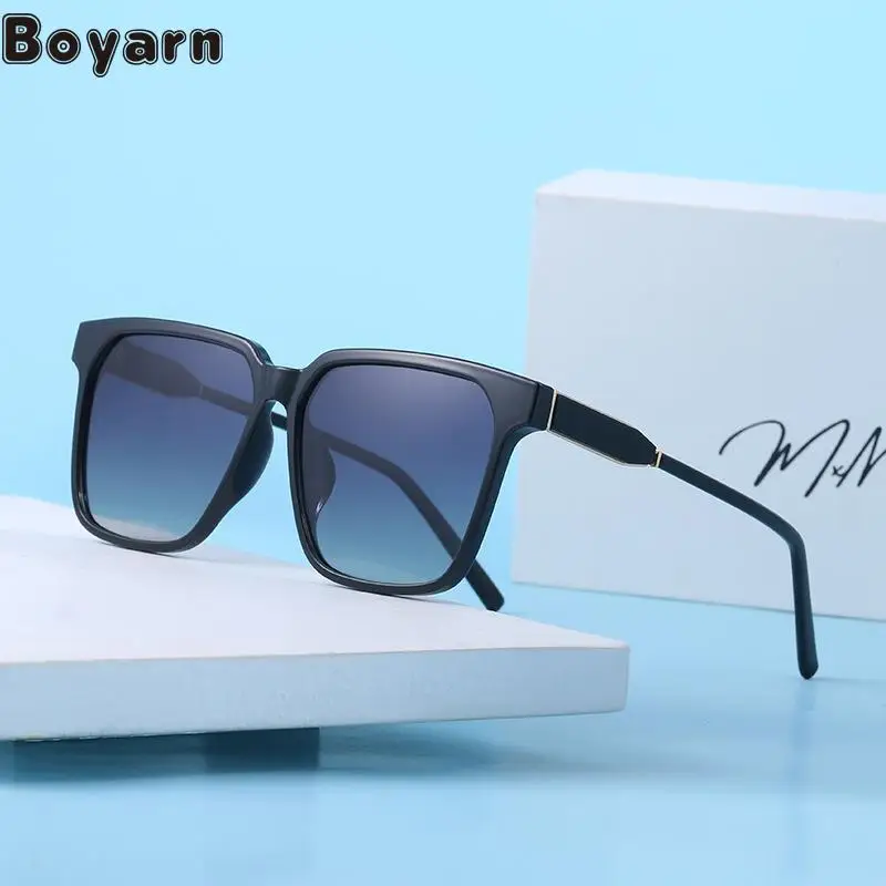 

Boyarn Fashion Tr90 Polarized Sunglasses Women's 2022 New Large Frame Sunglasses Women's Fashion Korean Box Glasses Eyewear