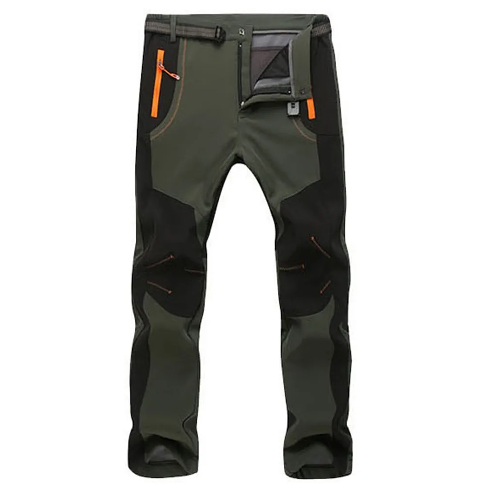 Autumn Winter Thick Fleece Pants Men 