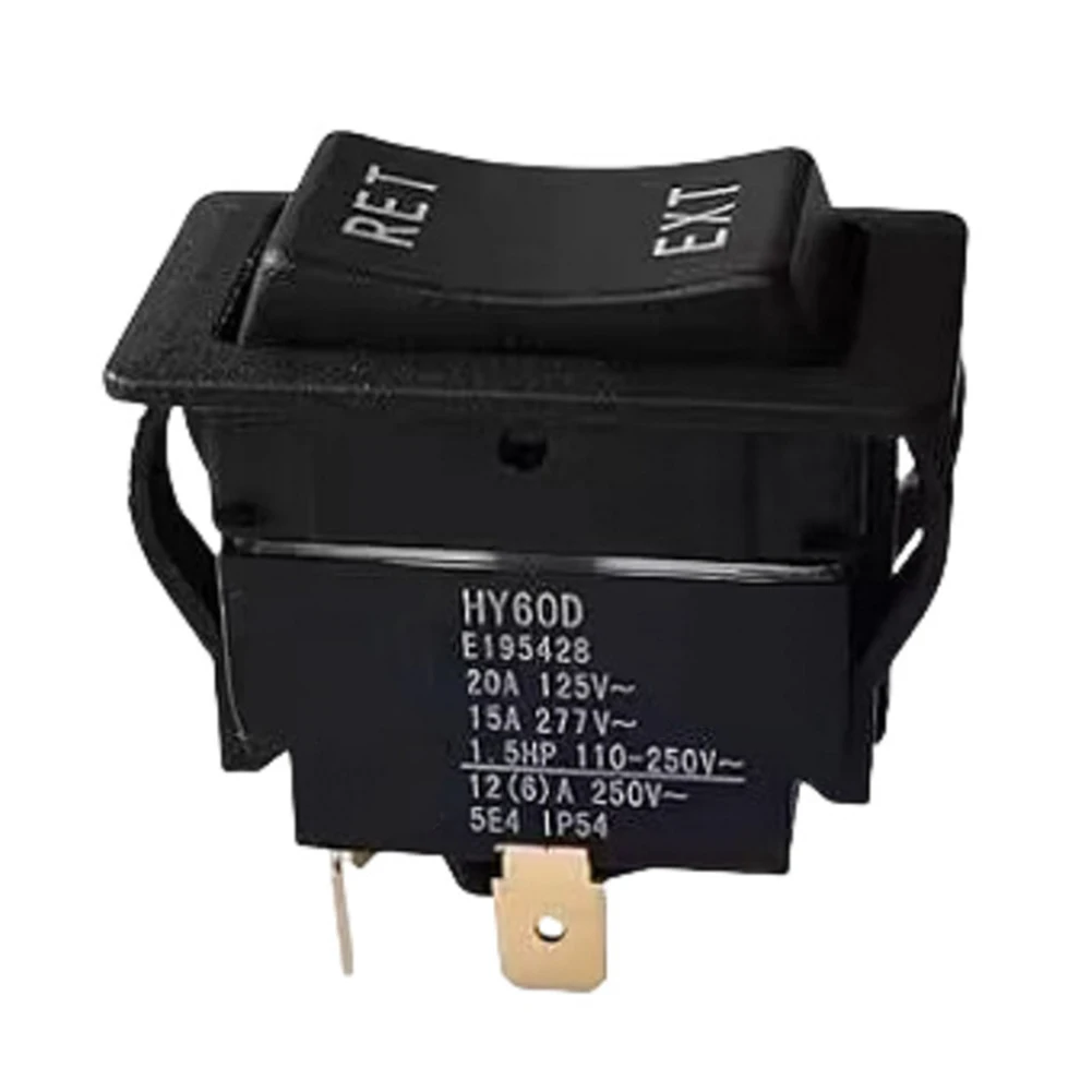 1 шт. HY60D кулисный переключатель RET-EXT DPDT 20A 125VAC 4Pin (ON)-OFF-(ON) кнопочный с