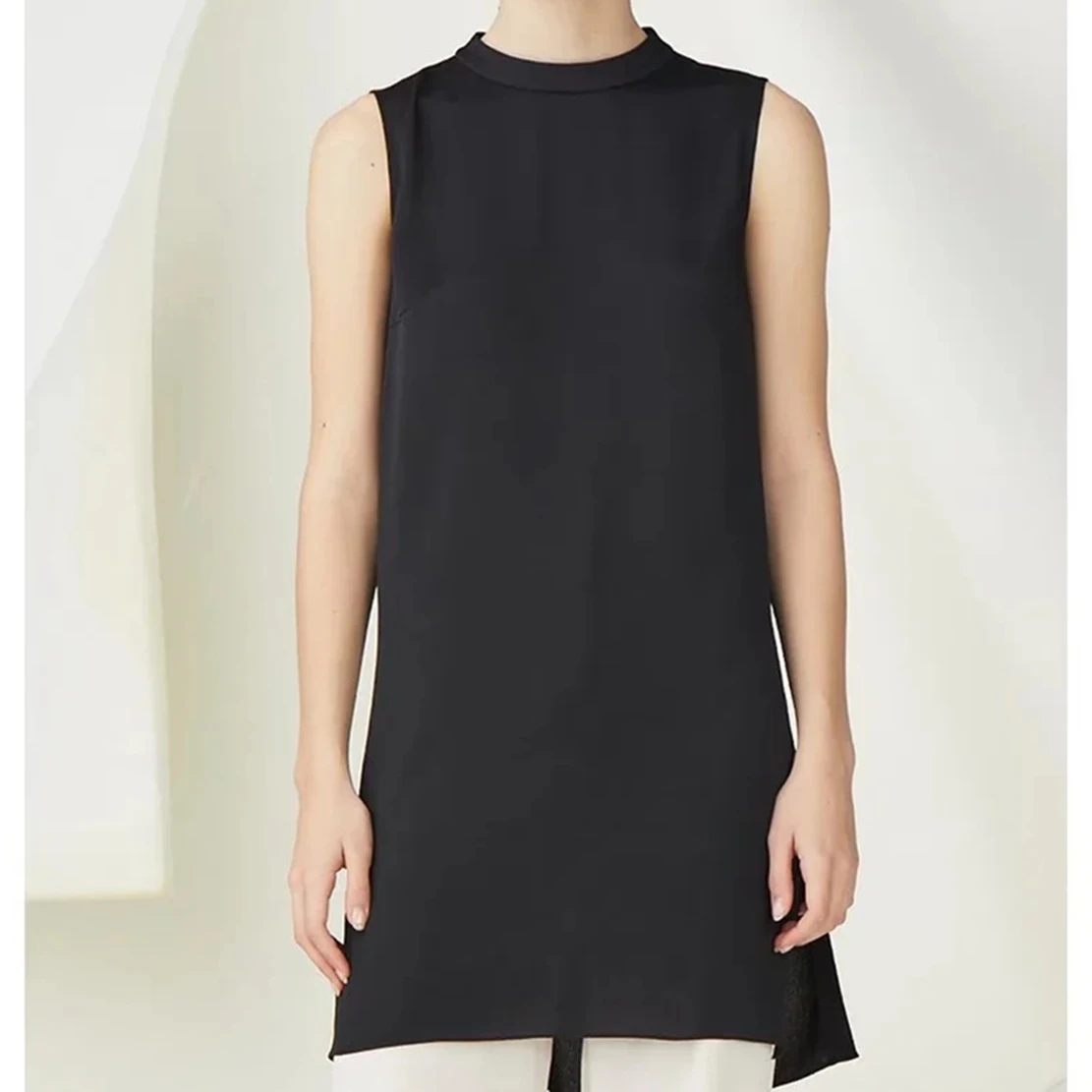 

Элегантная повседневная женская блузка Jenny & Dave 2022 французского цвета с круглым вырезом Элегантная черная рубашка модная простая длинная ма...