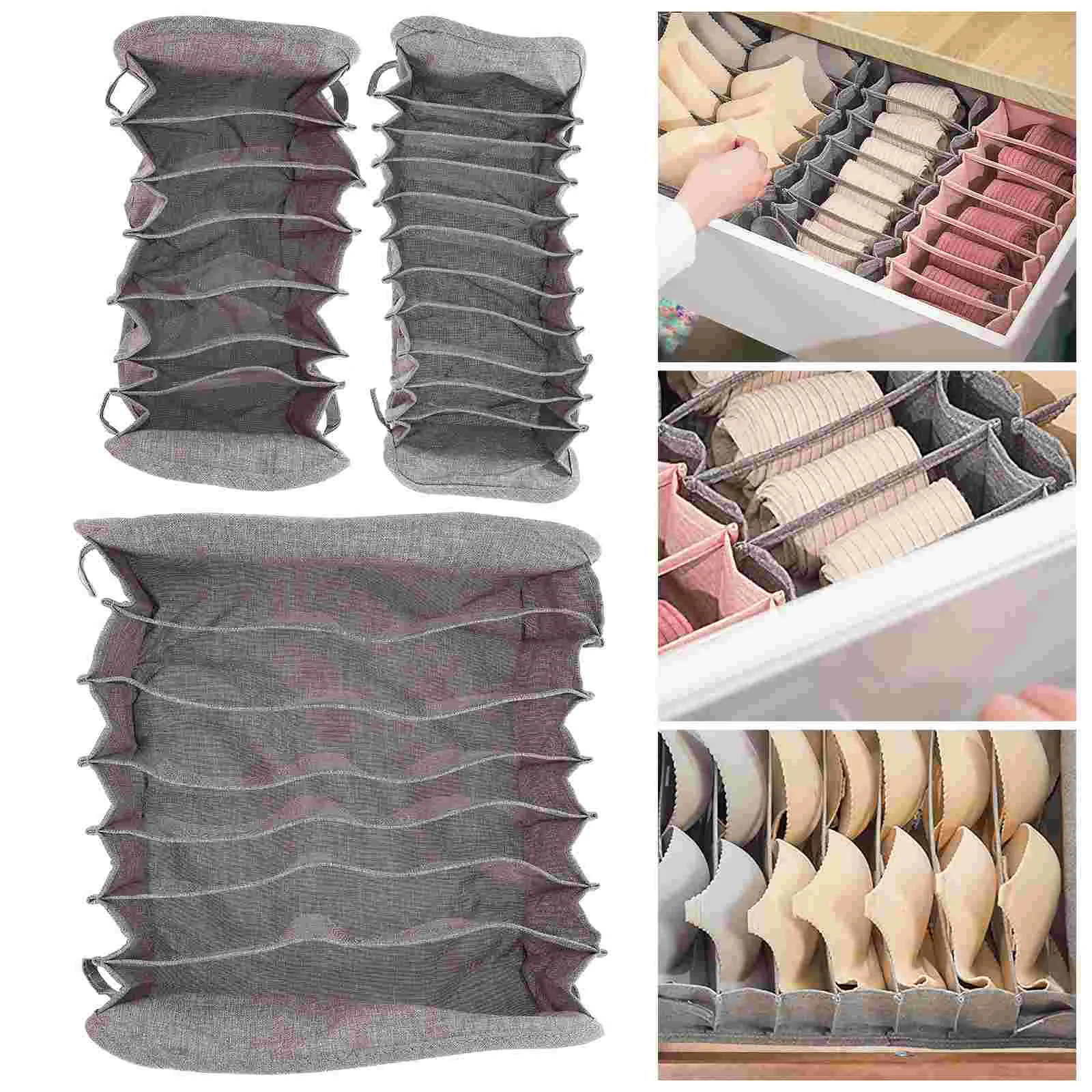 

Drawer Storage Organizer Box Organizers Dresser Closet Sock Bin Container Divider Dividers Wardrobe Underpants Foldable Socks