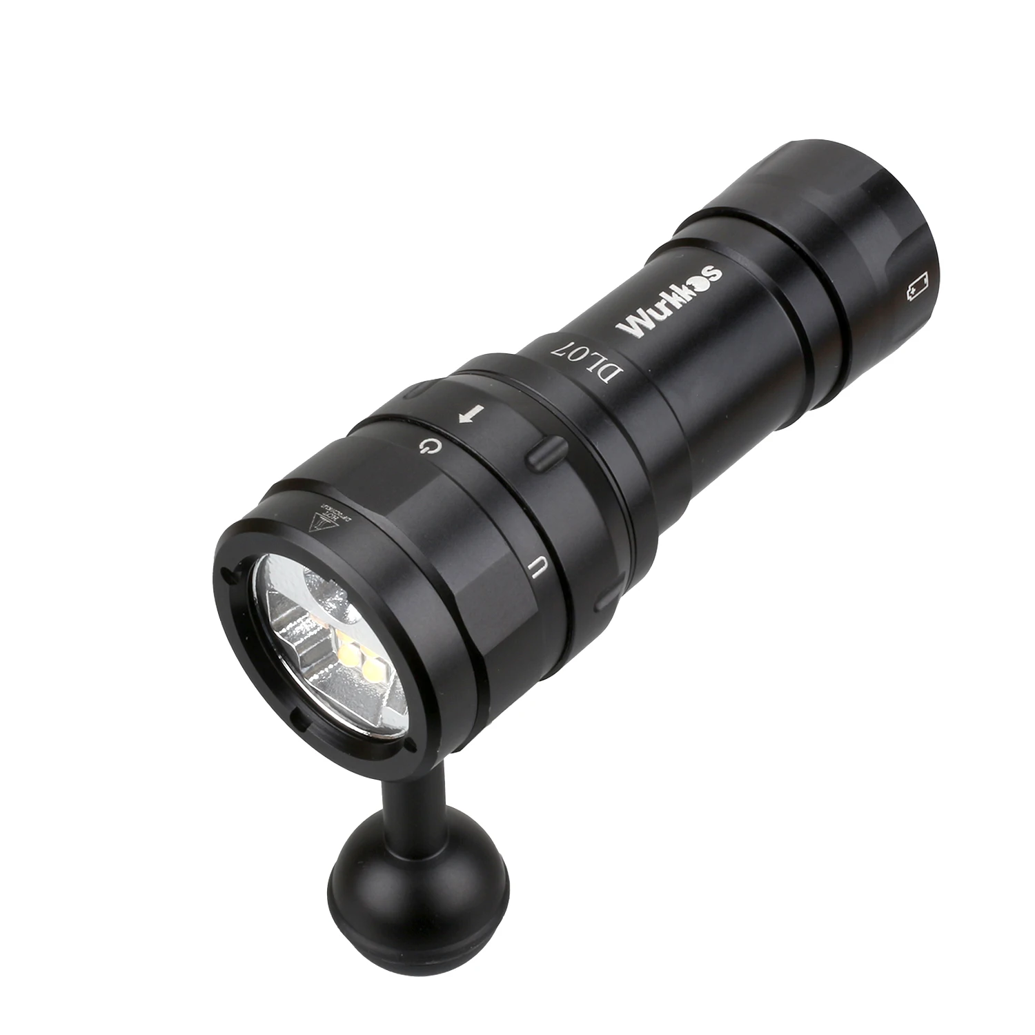 DL07 Diving Light Mulit Color LED White Red UV Flashlight Waterproof Powerful 26650 Torch,Flood and Spot,Magnet Switch