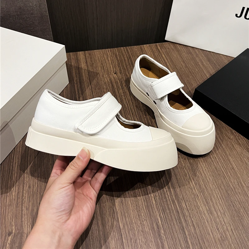 High Quality Women Flats Platforms Spring Autumn Shoes Woman Mary Jane Canvas Casual Shoes Flats