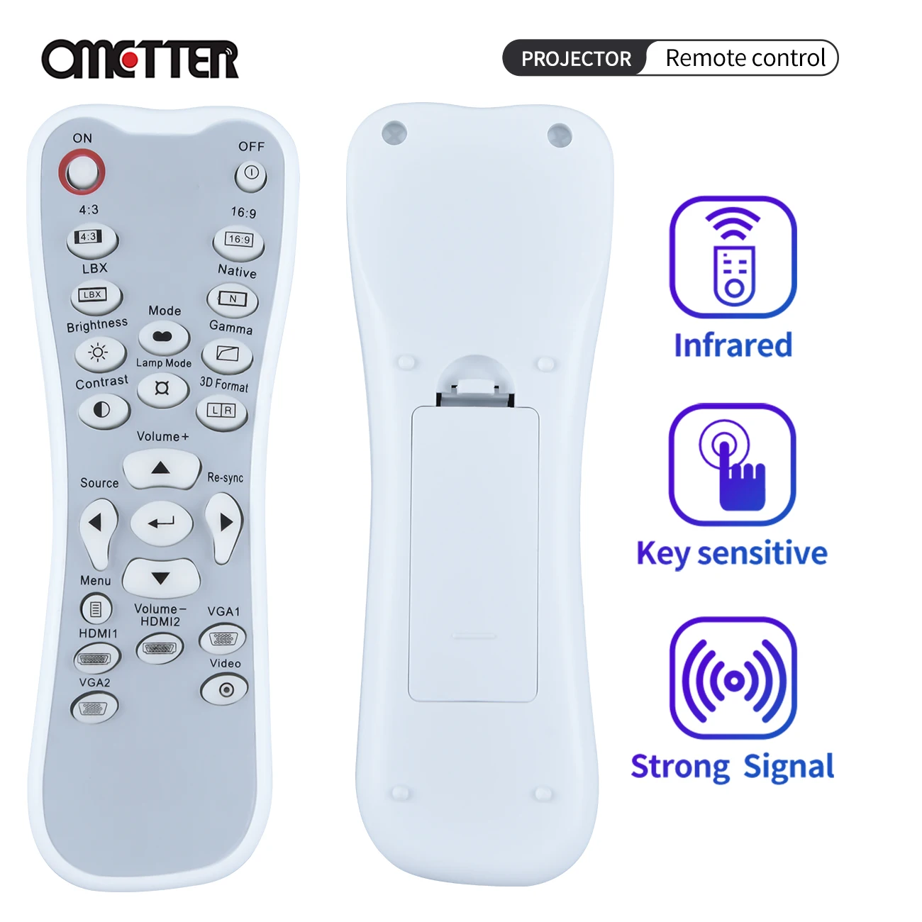 

for Optoma Projector Remote Control HD30 HD25-LV HD25LV HD25E EPHD131XE EPHD25E HD131XE EH-300 HD30B HD131XW DH1011 HD25 EH300