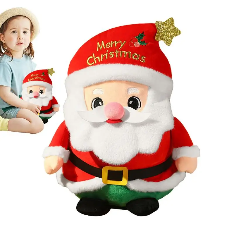 

Набивная Подушка Санта Клауса, 3D, Рождество, искусственное животное, 30 см, симпатичная подушка, Санта-Клаус, плюшевый, креативный Рождественский Санта