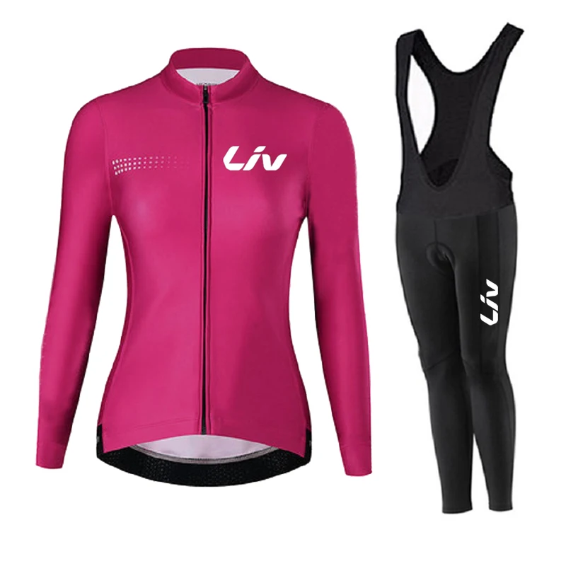 

2022Women Custom Cycling Sets Team Cycling Clothing Bike Clothing Quick Dry Bicycle Wear Autumn Long Sleeve Cycling Jerseys Sets