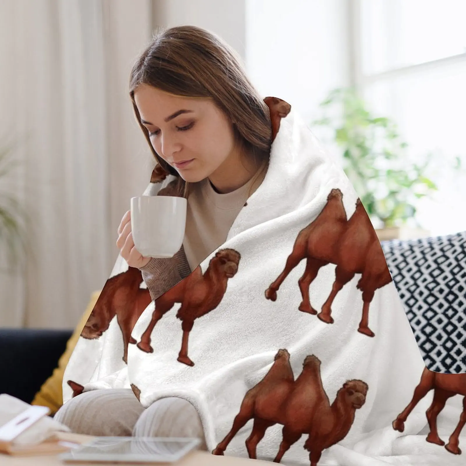 Одеяло Bactrian Camel волосатые одеяла для дивана