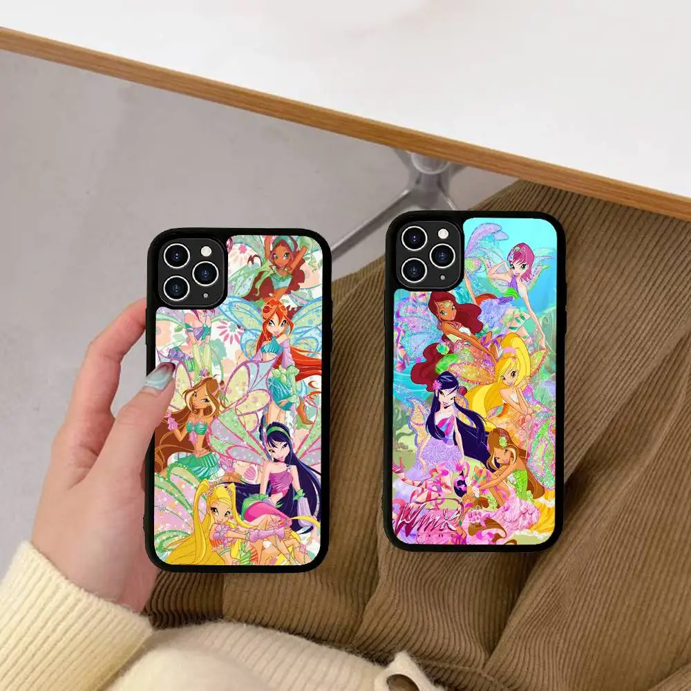 Фото Стильный и милый чехол Winx Club для iPhone 17 Air 16 15 14 13 12 11 Pro Max, противоударный, из TPU+PC, с защитой задней панели №2