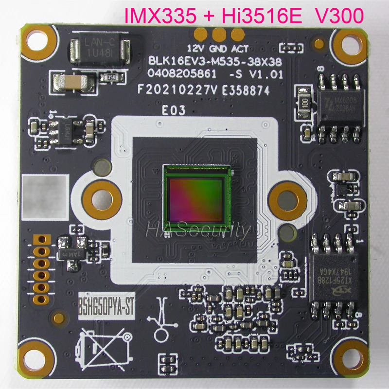 1/2 MP H.265/H.264. 8 &quotSTARVIS IMX335 CMOS сенсор + Hi3516E V300 IP Сетевая камера Модуль платы блока