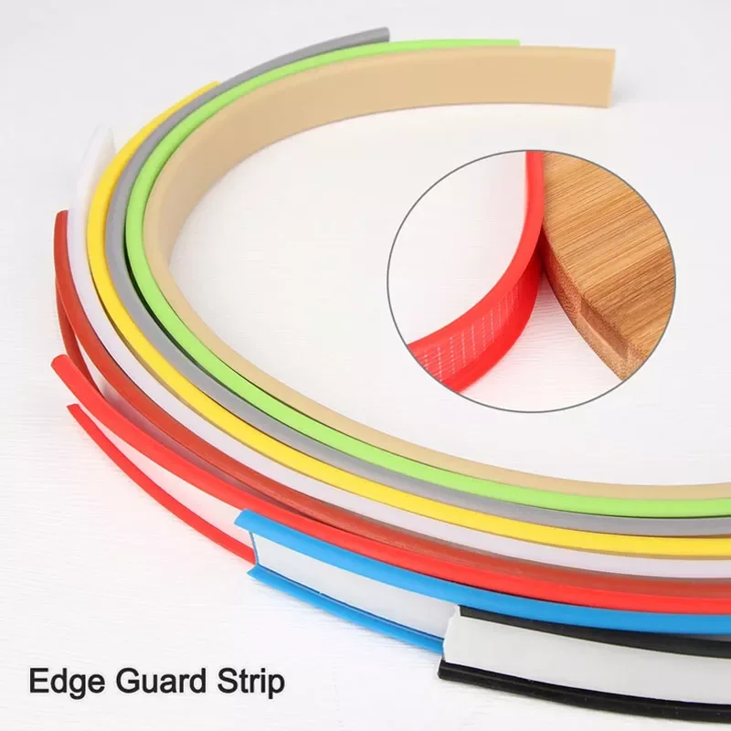 

NEW2023 Self Adhesive PVC Edge Banding Strip Sealing Tape 12/15/18mm U-Shaped Strip For Furniture Cabinet Desk Edge Guard Protec