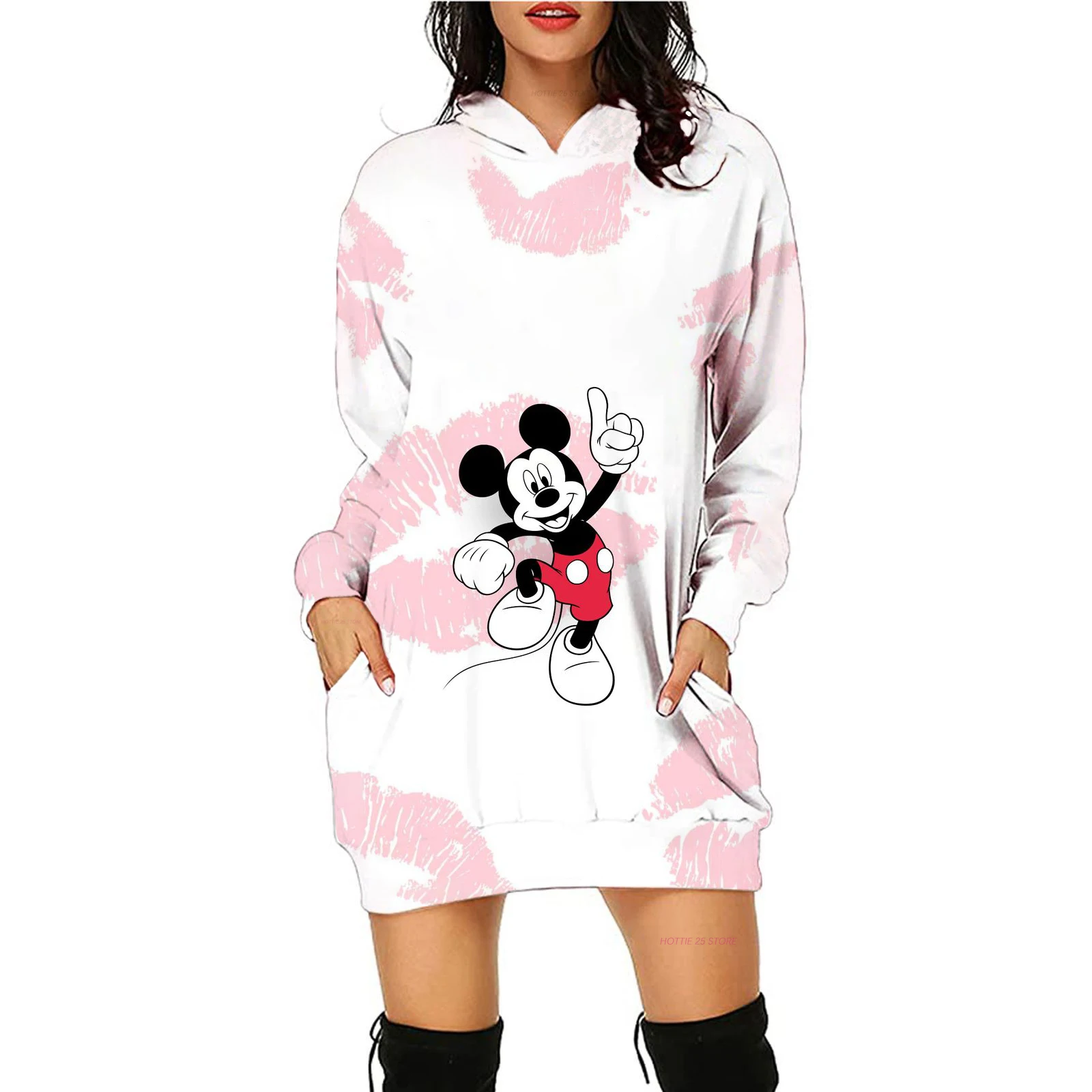 

Disney Winter Women's Lipstick Mickey Loose Jacket Women's Winter Women's Street Women's