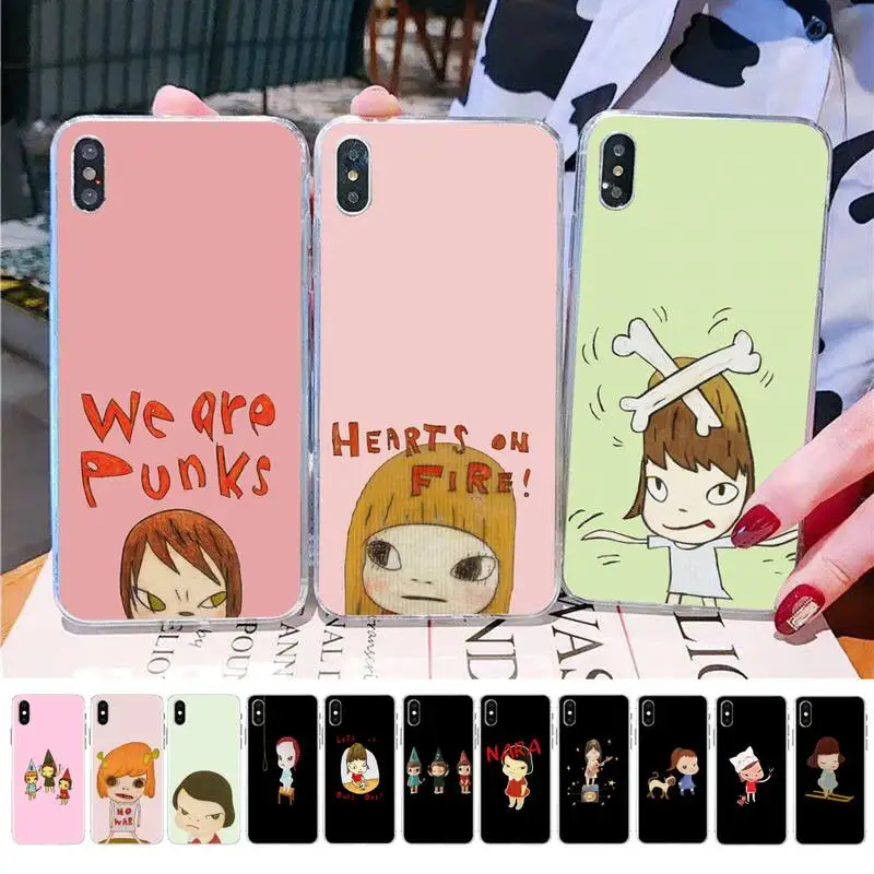 

MaiYaCa art cartoon Yoshitomo Nara Phone Case for iPhone 11 12 13 mini pro XS MAX 8 7 6 6S Plus X 5S SE 2020 XR case