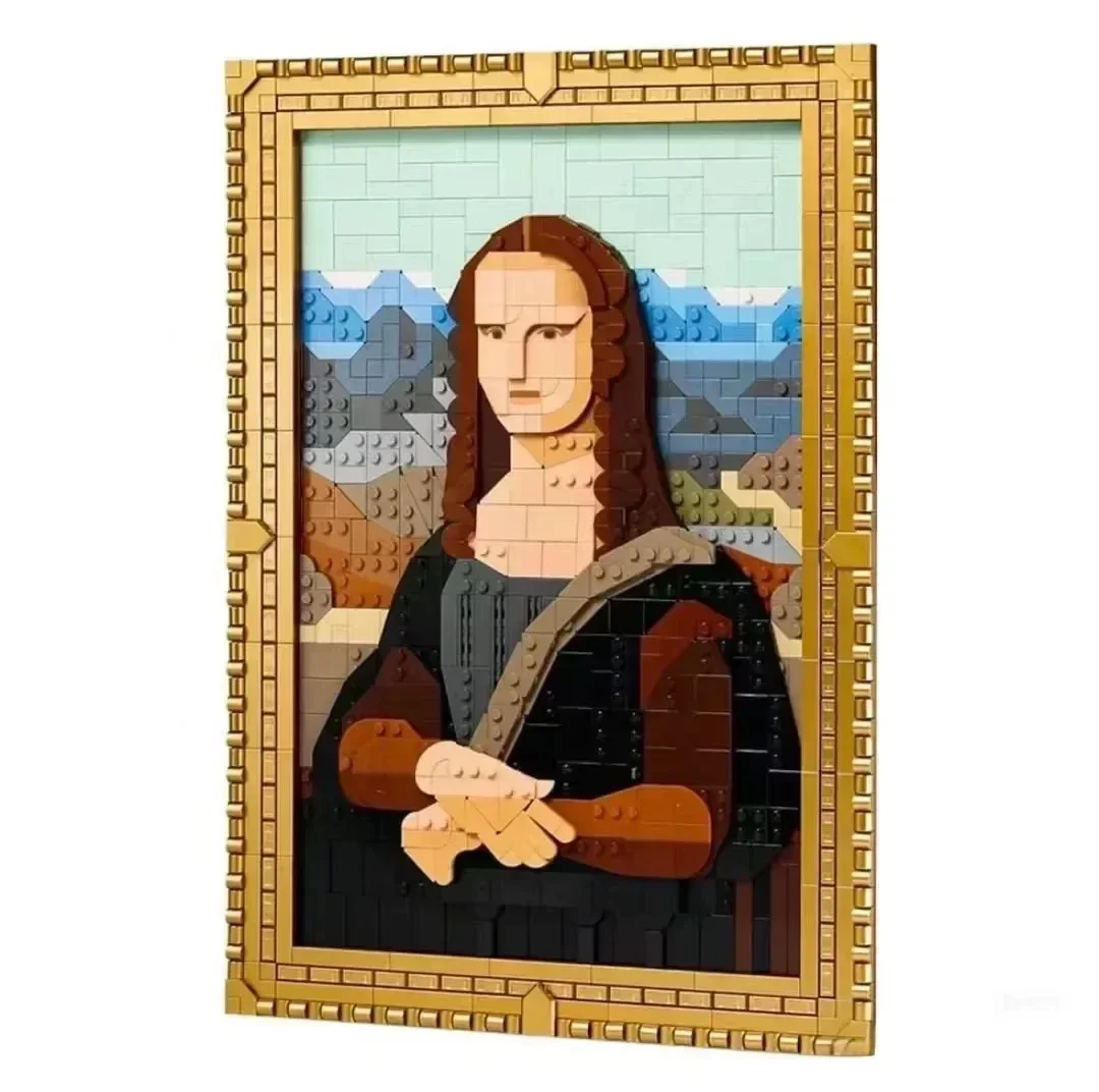 2024 Новое искусство 31213 Art Mona Lisa Строительные блоки Всемирно известная живопись 3D