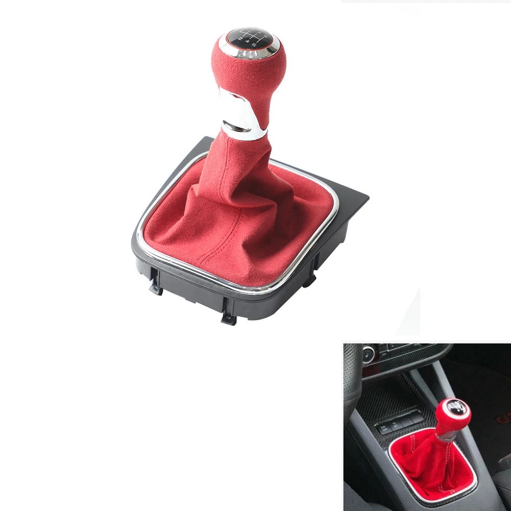 Ручная 6-скоростная Рычажная переключатель передач с кожаной головкой для VW Golf 5 6