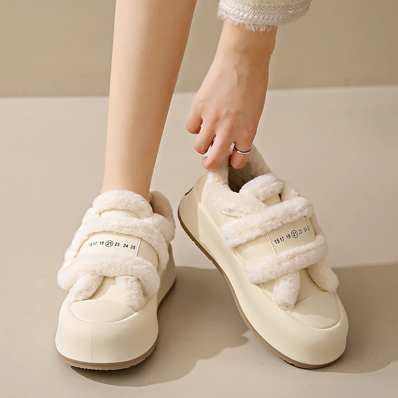 Тапки женские на плоской подошве мягкие плюшевые удобные хлопковые тапки