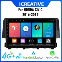 2 din android 4g carplay car radio for honda civic 2016 2019 9 inch stereo wifi gps navigation multimedia player head unit