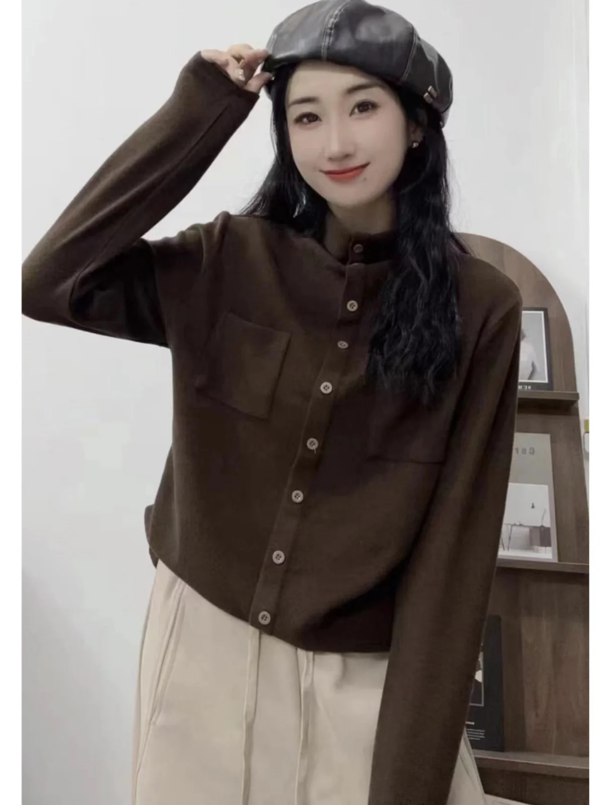 Single-Breasted Dralon Turtleneck Long sleeves Shirt Women 2024 Autumn and Winter Long Sleeve Warm Inner wear Bottoming Shirt...