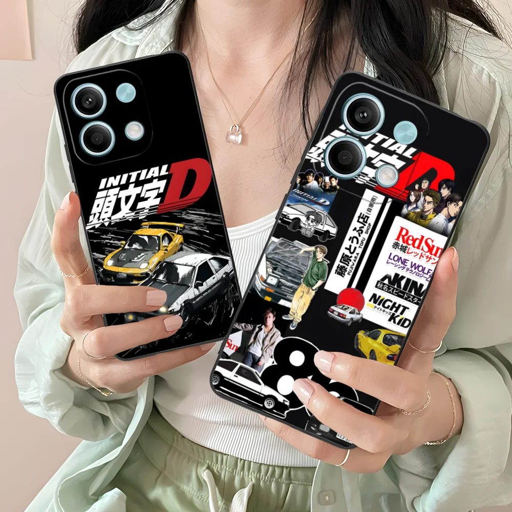 Чехол для телефона Initial D Takumi Xiaomi Redmi Note 13 12 11 10 9 8 7 6 S A Pro Lite Plus 5G черный чехол