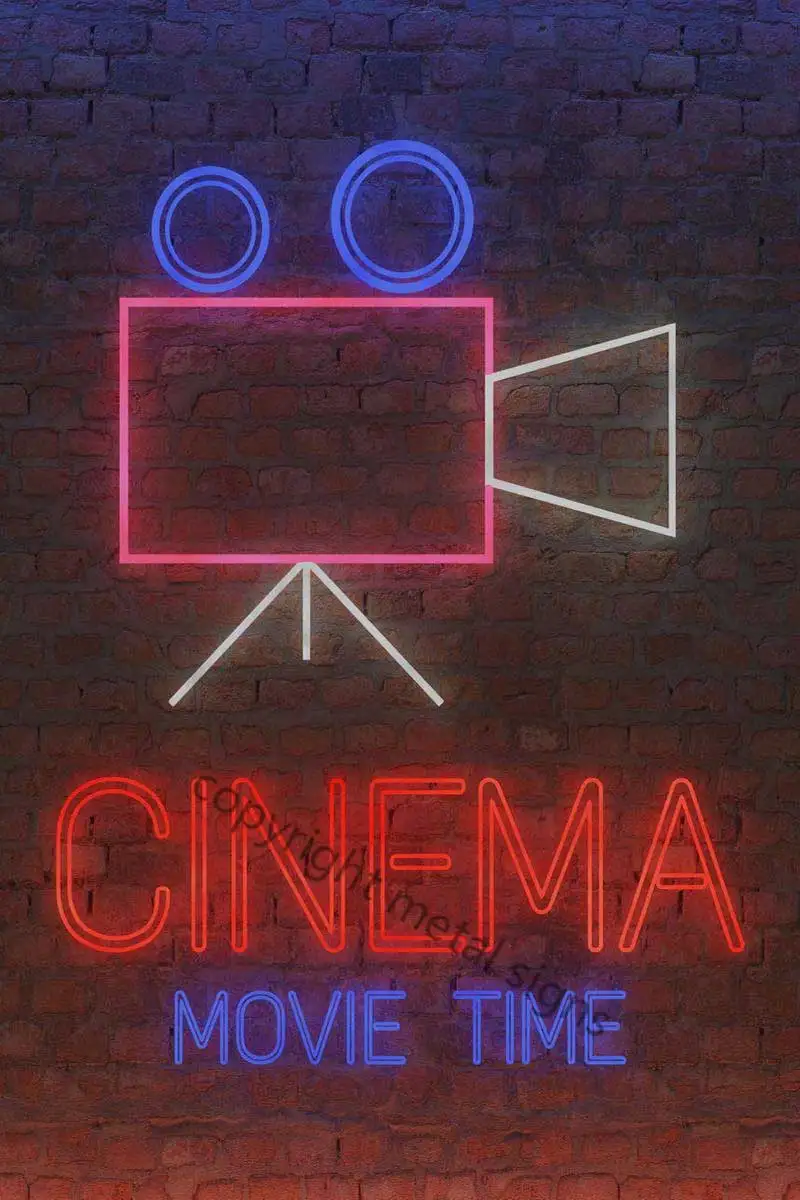 

Неоновый декор для кинотеатра, Настенный декор для комнаты, ретро винтажная металлическая вывеска, жестяная вывеска, неоновая вывеска для к...