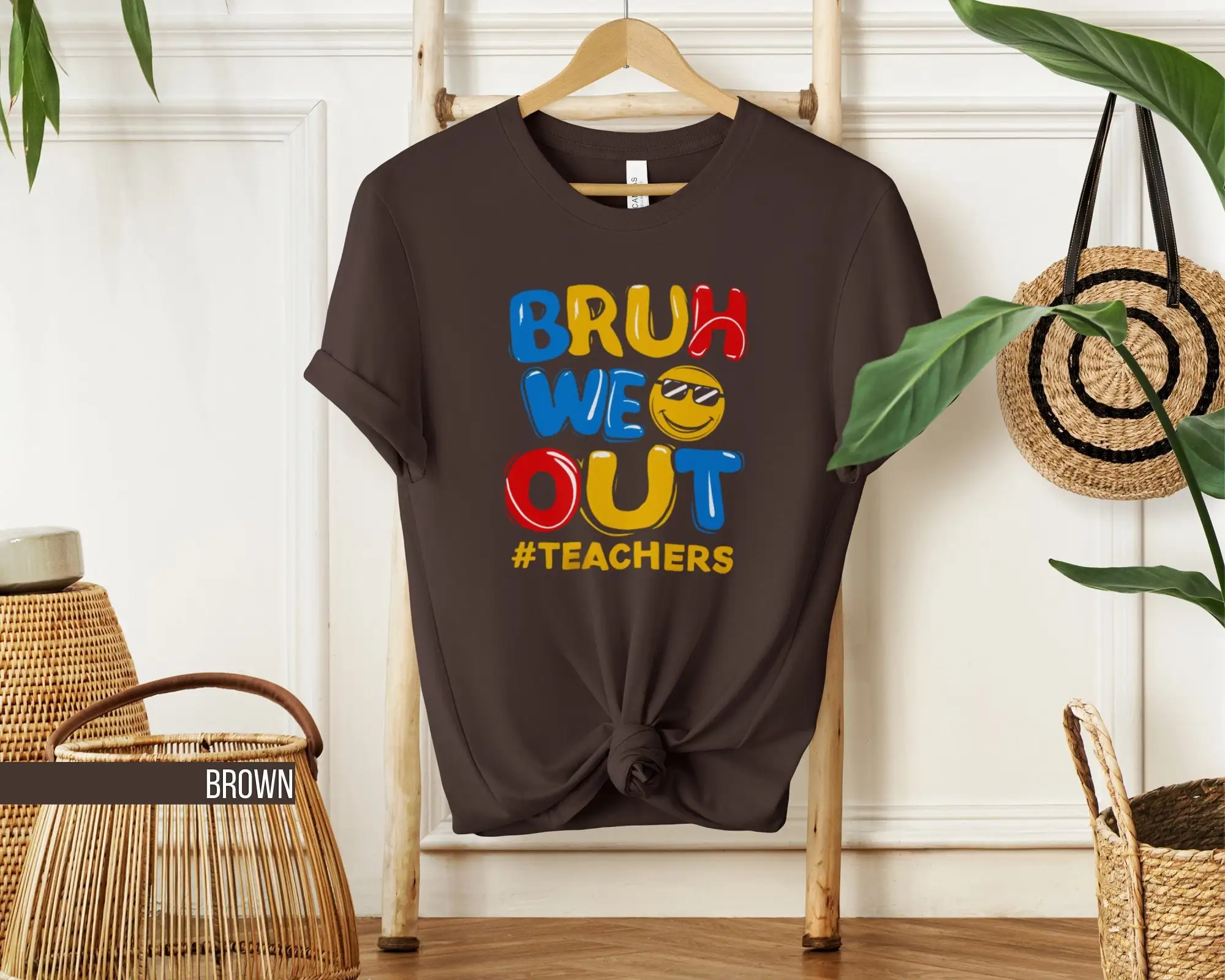 Забавная футболка учителя Bruh We Out End Of School Year Appreciation Cute Teachers