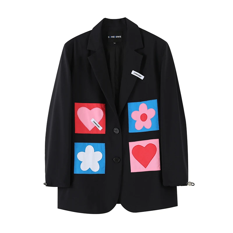 

KBAT Women Print Blazers 2022 Autumn Fashion Floral Single Breasted Coat Vintage Long Sleeve Pockets Female Outerwear Chic Tops