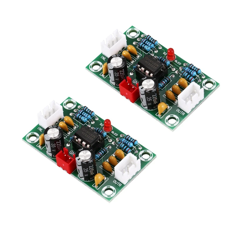 

Top 2X Mini Preamp Op Amp Module Amplifier Dual Channel NE5532 Preamplifier Tone Board 5 Times Wide Voltage 12-30V